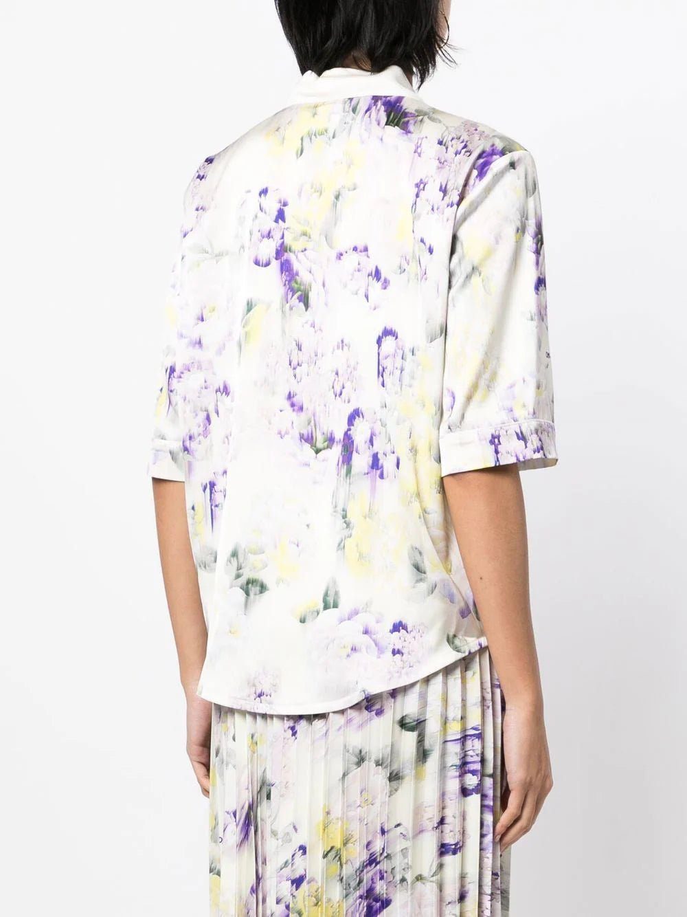 Off-White floral-print satin blouse - Image 4