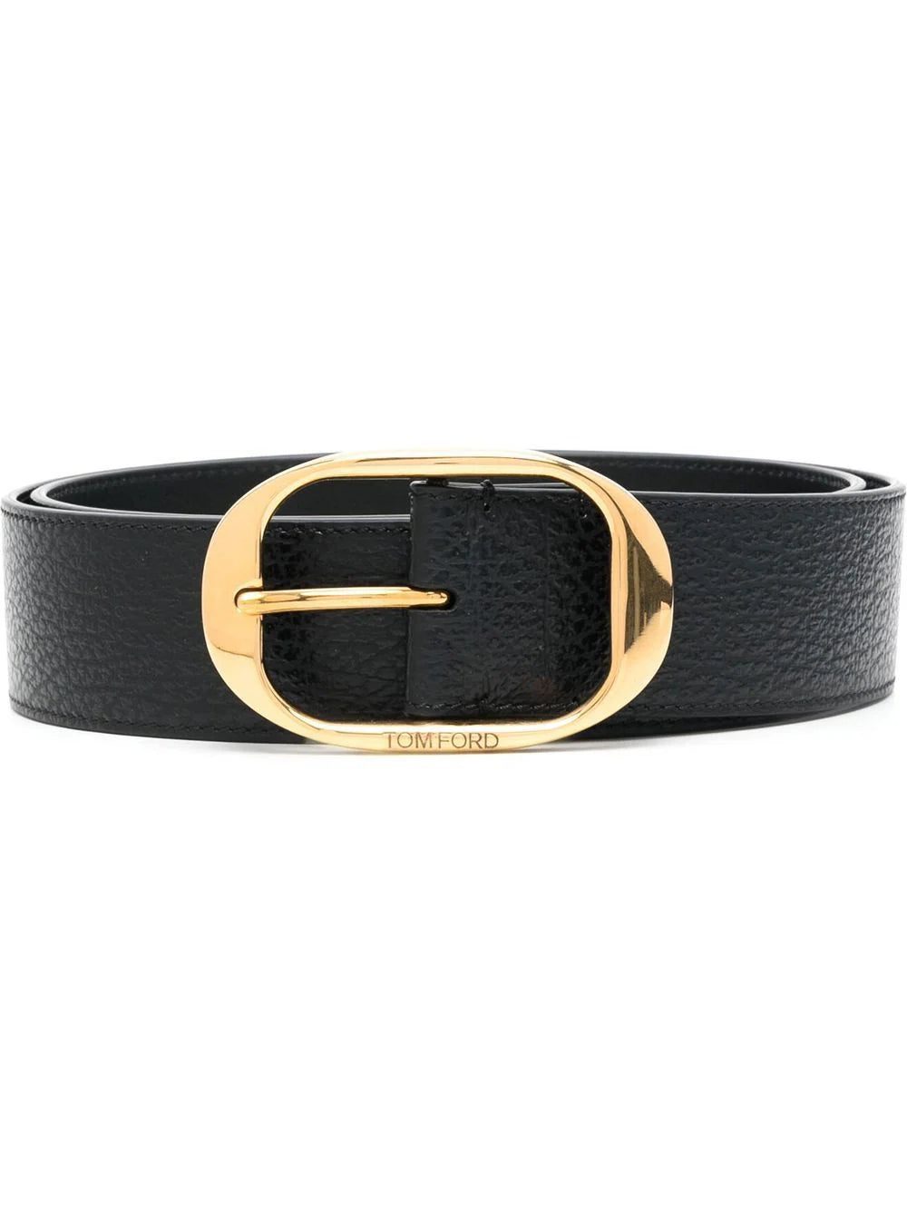 TOM FORD engraved-logo detail belt