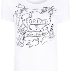 Love Moschino slogan-print short-sleeved T-shirt