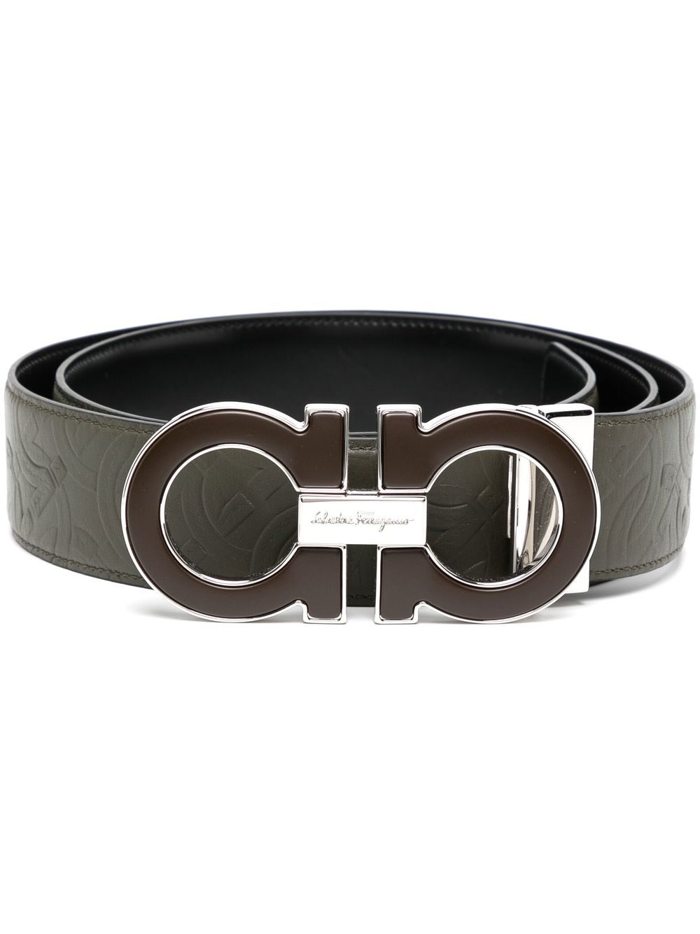Ferragamo Gancini-buckle leather belt