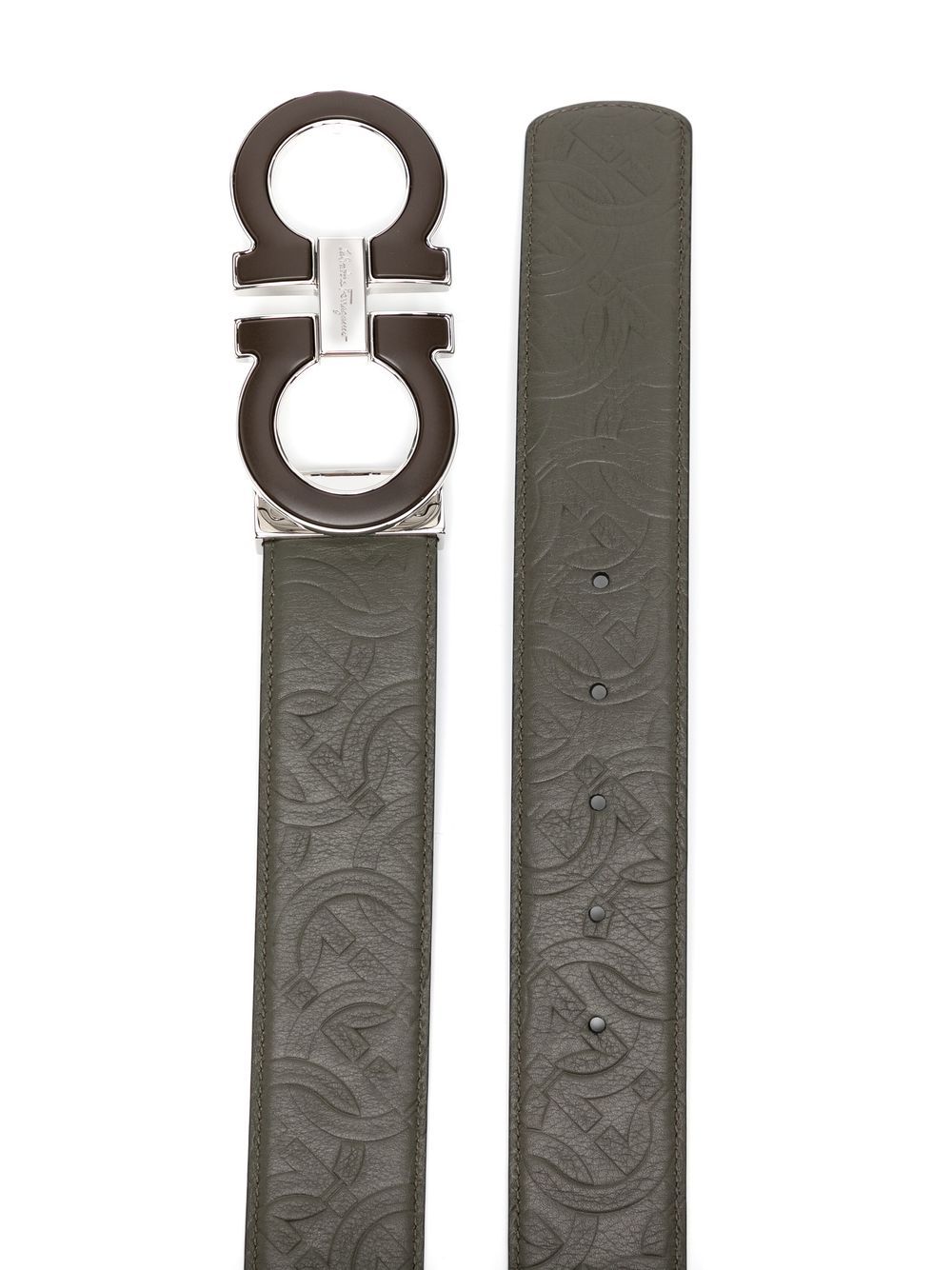 Ferragamo Gancini-buckle leather belt - Image 2
