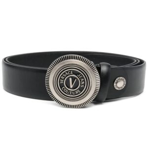 Versace decorative-buckle leather belt