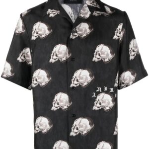 Amiri skull-print silk shirt
