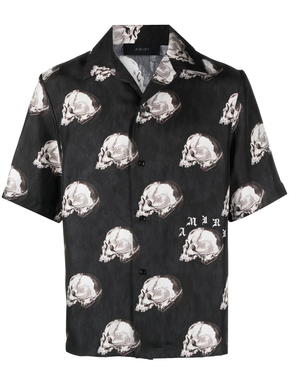 Amiri skull-print silk shirt