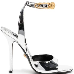 Versace  Safety Pin 110mm metallic sandals