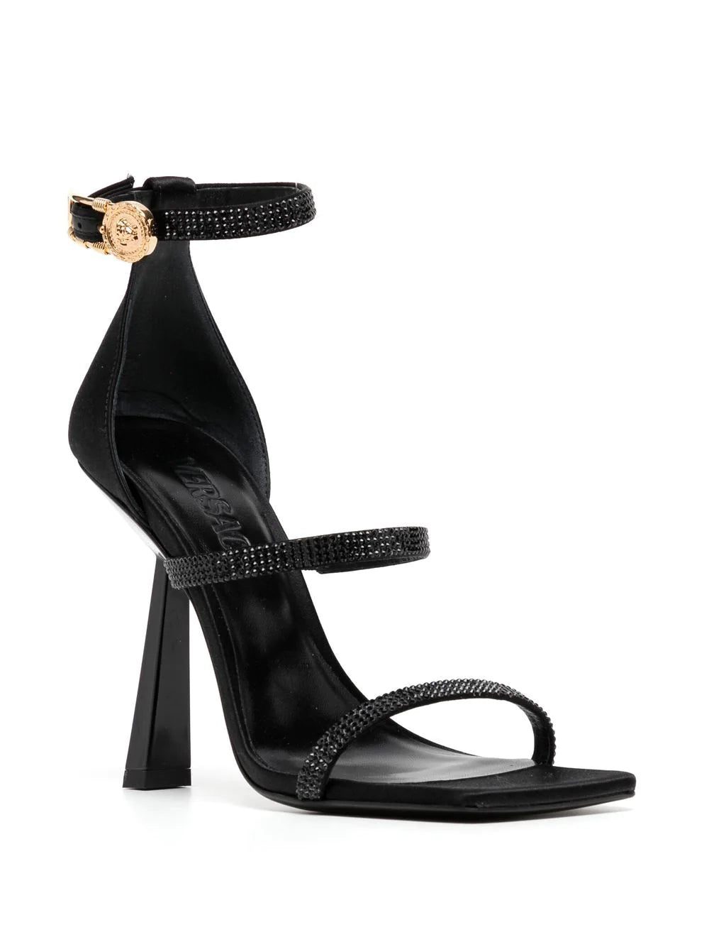 Versace Crystal Safety Pin 95mm sandals - Image 2