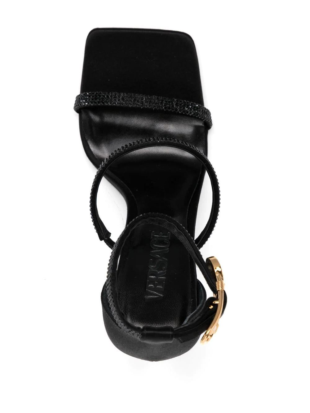 Versace Crystal Safety Pin 95mm sandals - Image 4