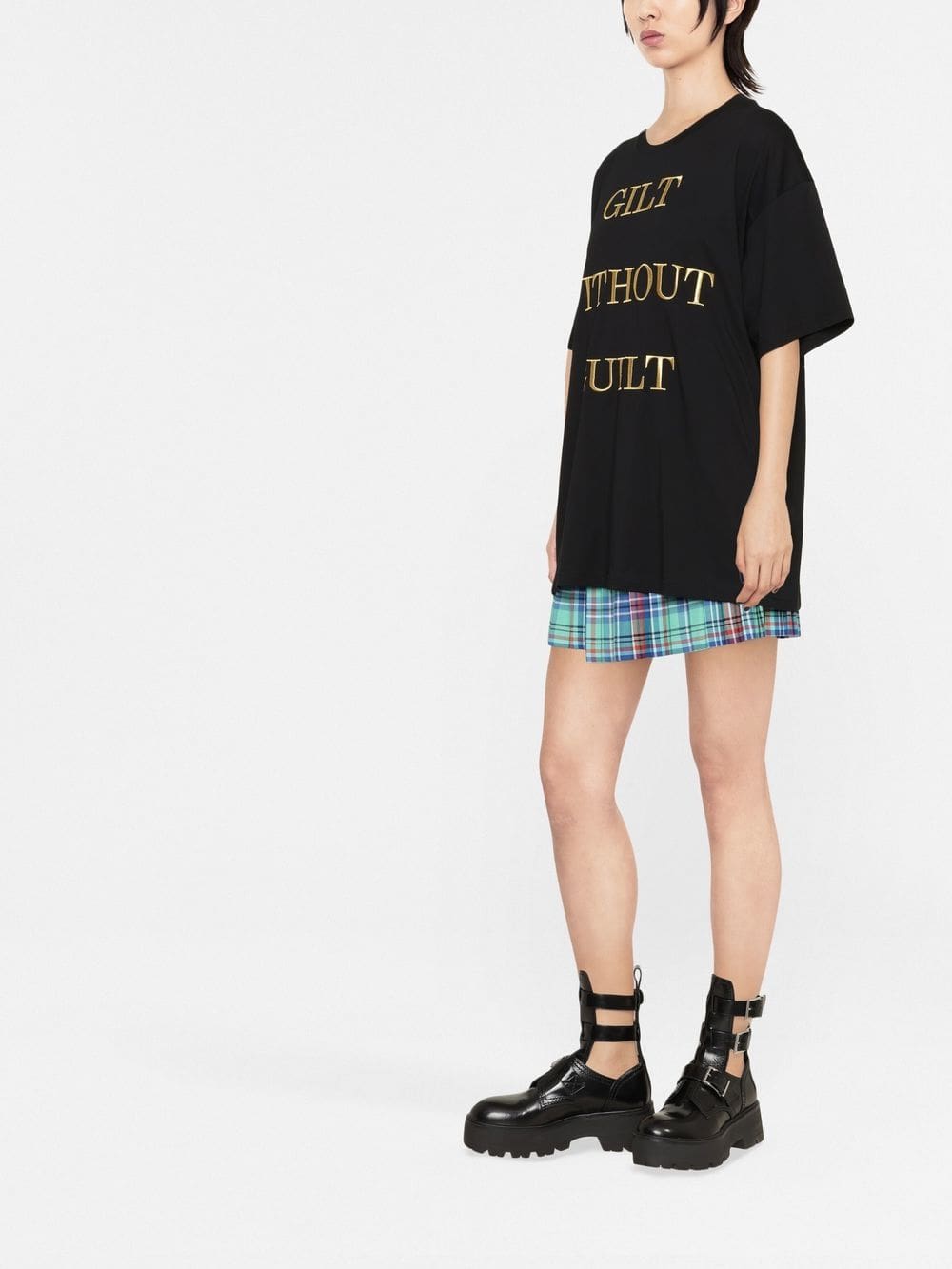 Moschino Gilt Without Guilt embroidered T-shirt - Image 3