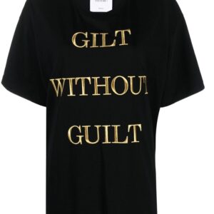Moschino Gilt Without Guilt embroidered T-shirt