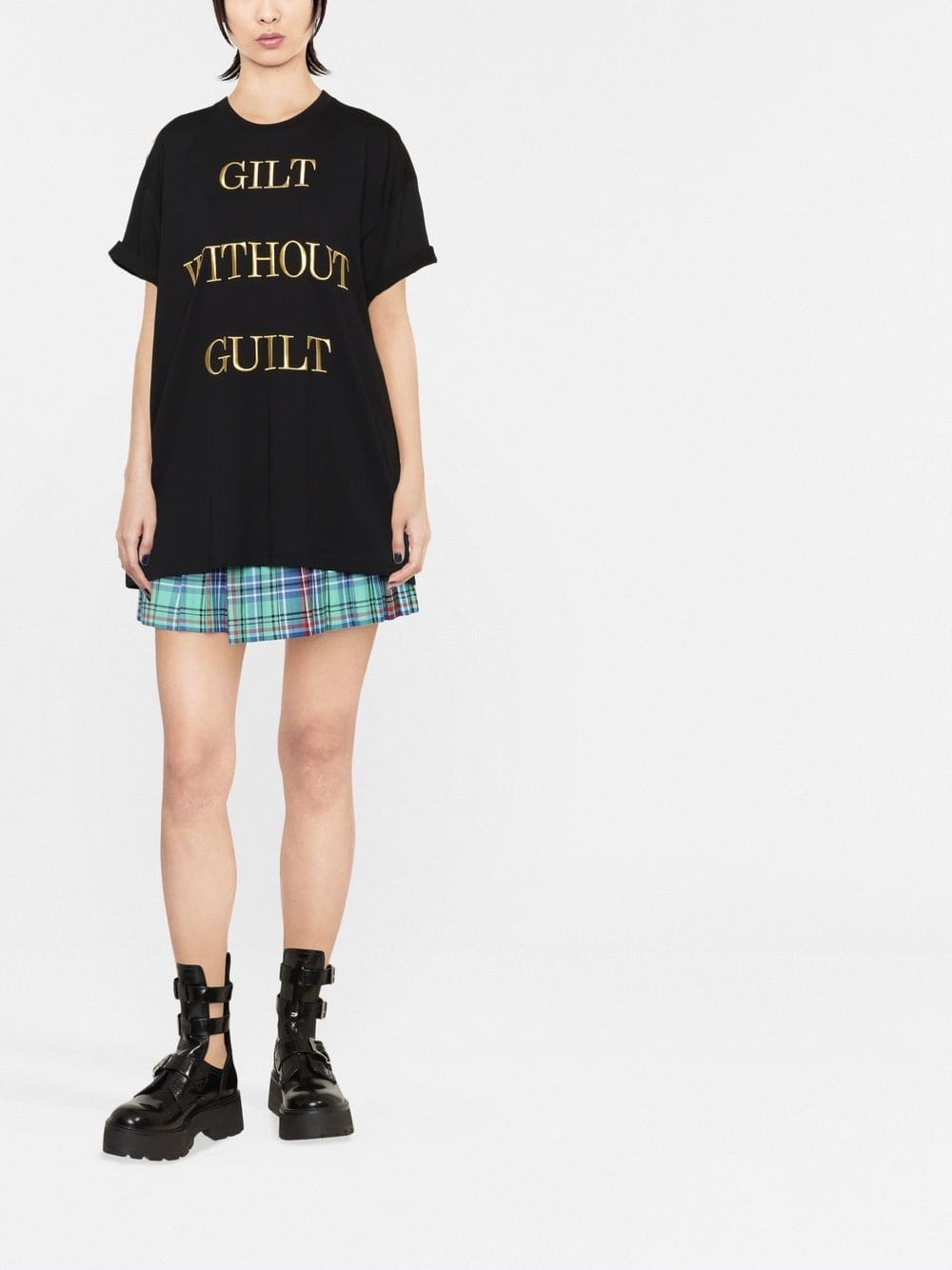 Moschino Gilt Without Guilt embroidered T-shirt - Image 2
