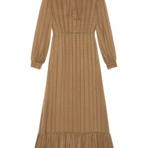 Gucci  GG-jacquard silk maxi dress