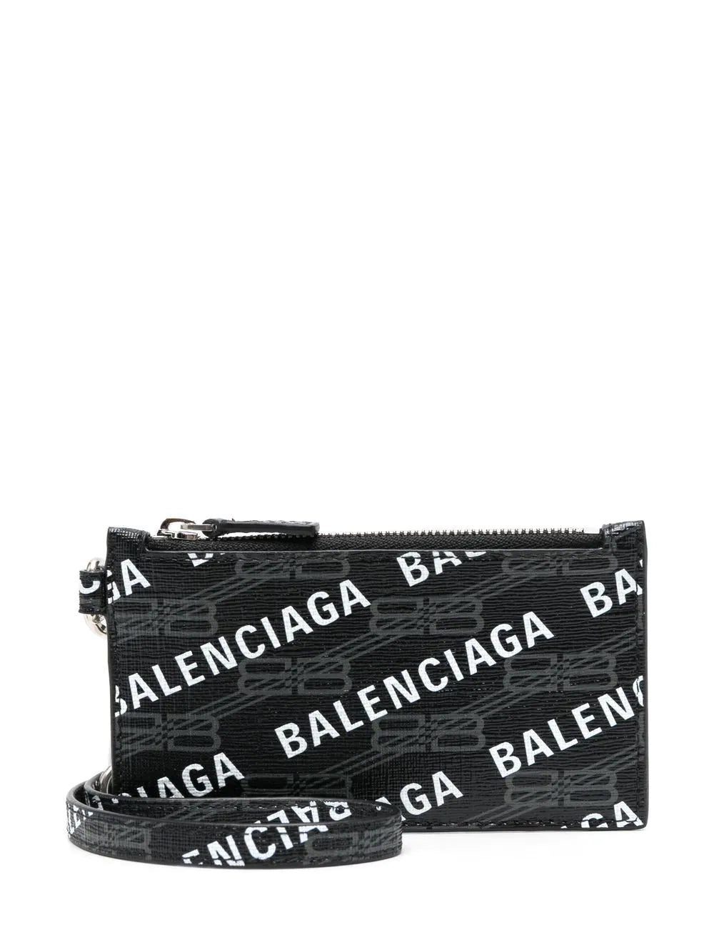 Balenciaga logo-print coin pouch