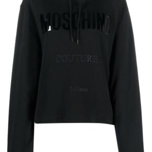 Moschino logo-print cropped hoodie