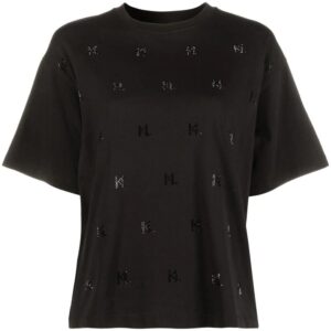 Karl Lagerfeld  rhinestone monogram T-shirt