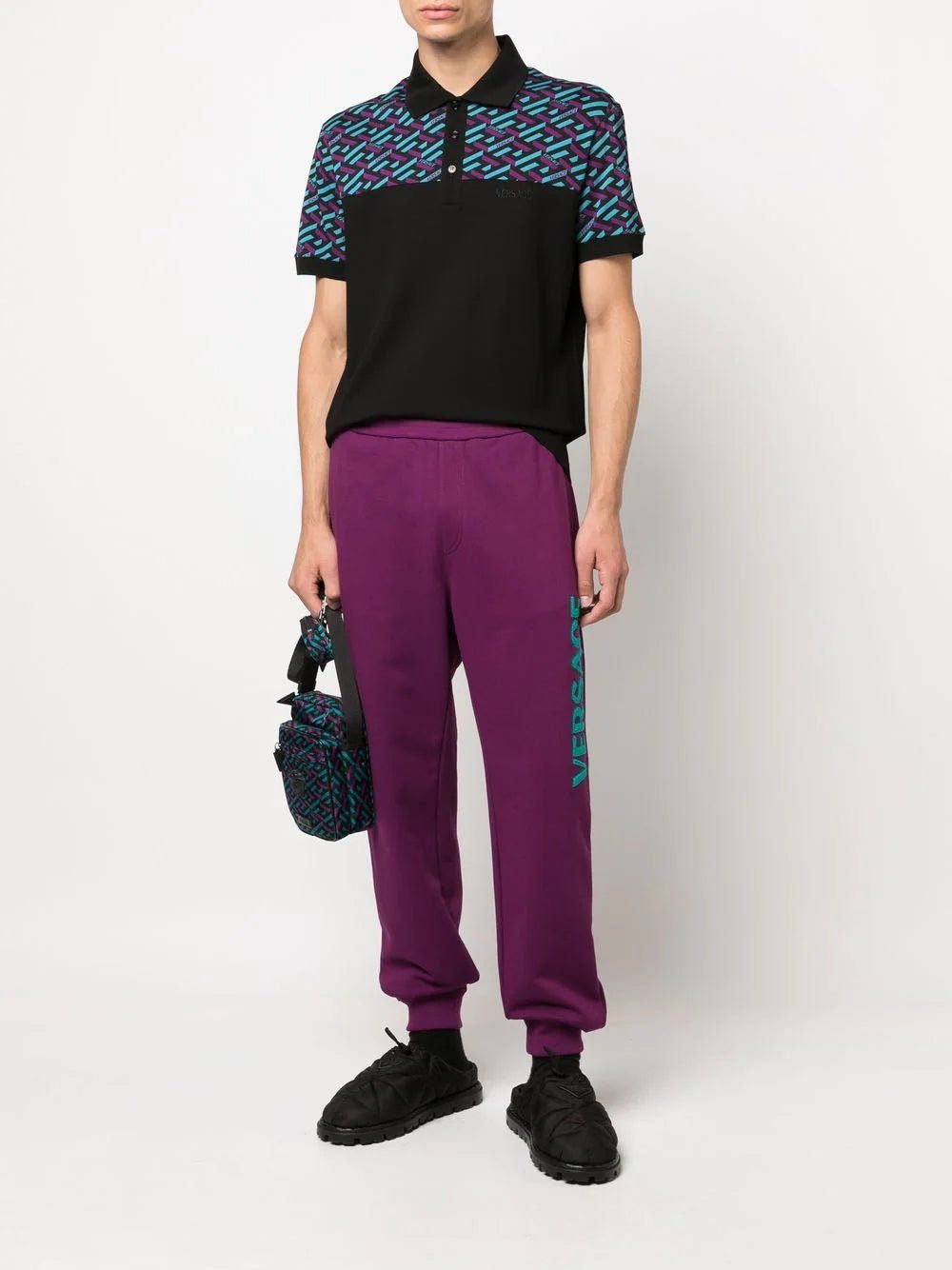 Versace logo patch track pants - Image 2