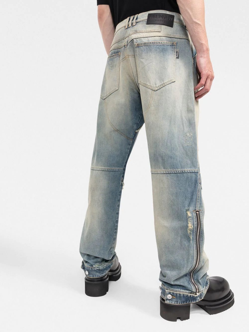 Balmain distressed wide-leg jeans - Image 3