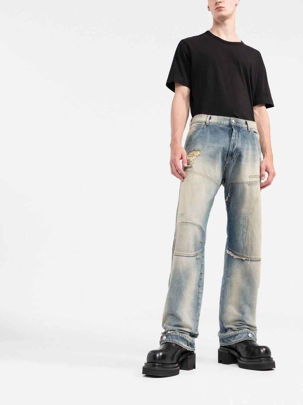 Balmain distressed wide-leg jeans - Image 2