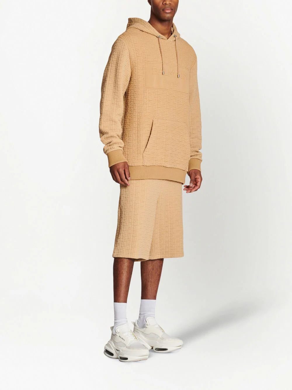 Balmain monogram embossed hoodie - Image 2