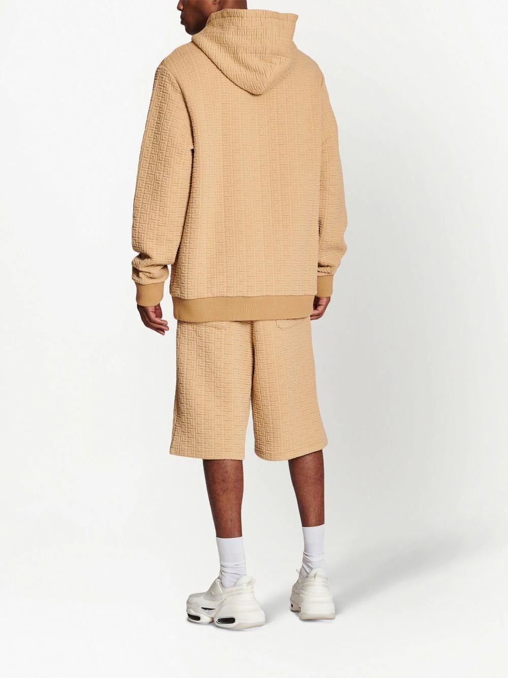 Balmain monogram embossed hoodie - Image 4