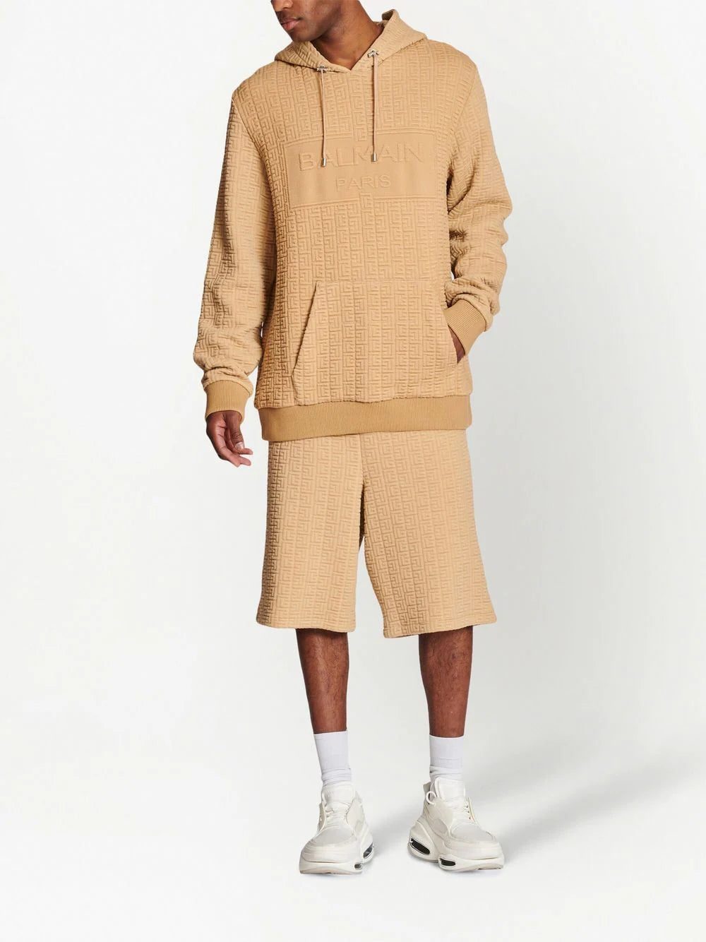 Balmain monogram embossed hoodie - Image 3