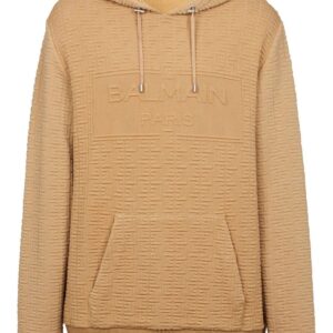 Balmain  monogram embossed hoodie