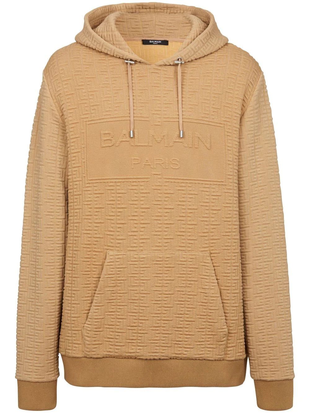 Balmain monogram embossed hoodie