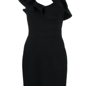 Alexander McQueen  asymmetrical ruffle-trim mini dress