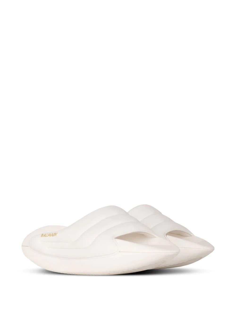 Balmain B-IT quilted platform slides - Image 2