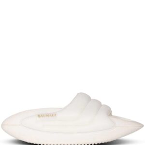 Balmain B-IT quilted platform slides