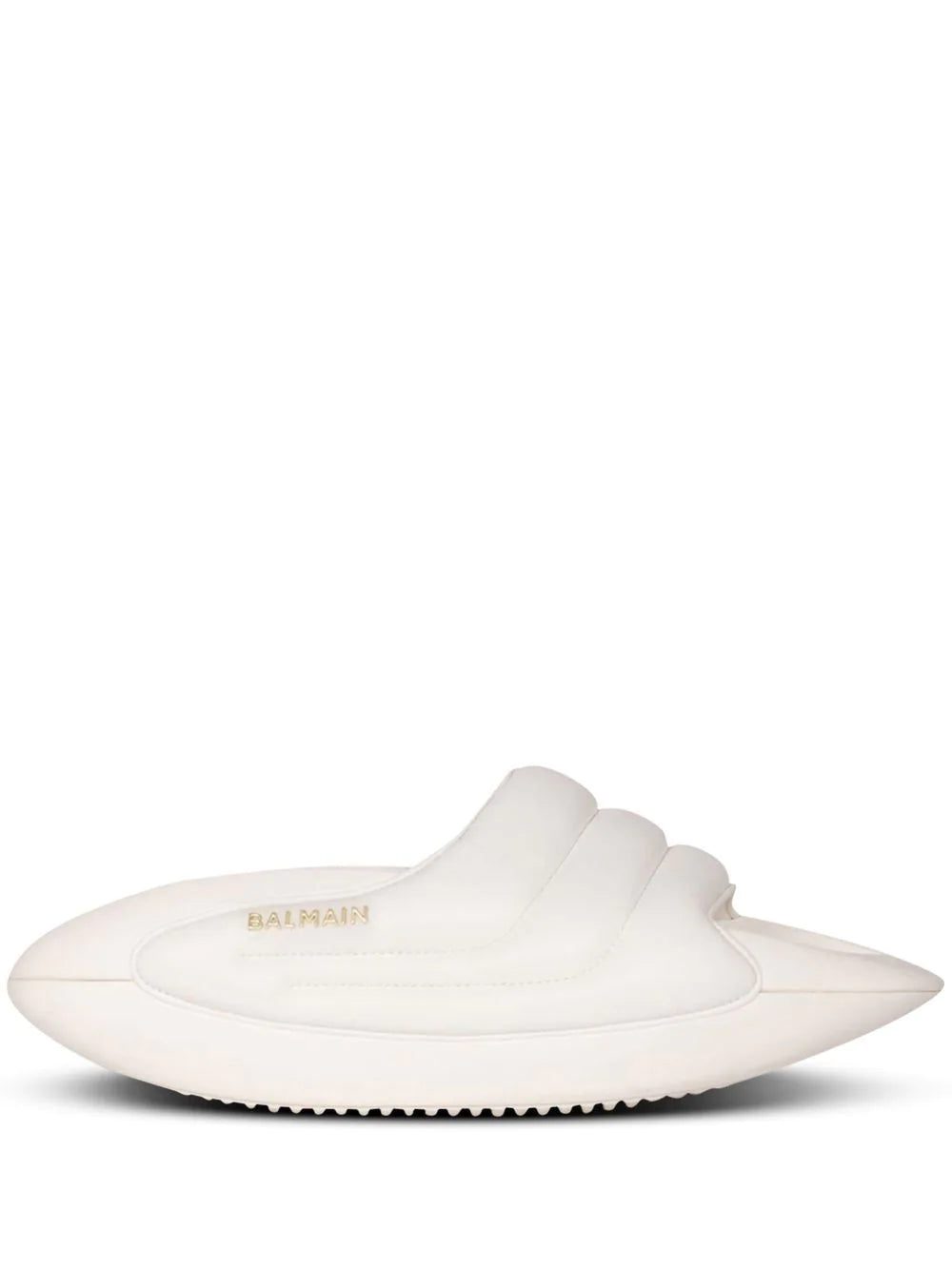 Balmain B-IT quilted platform slides