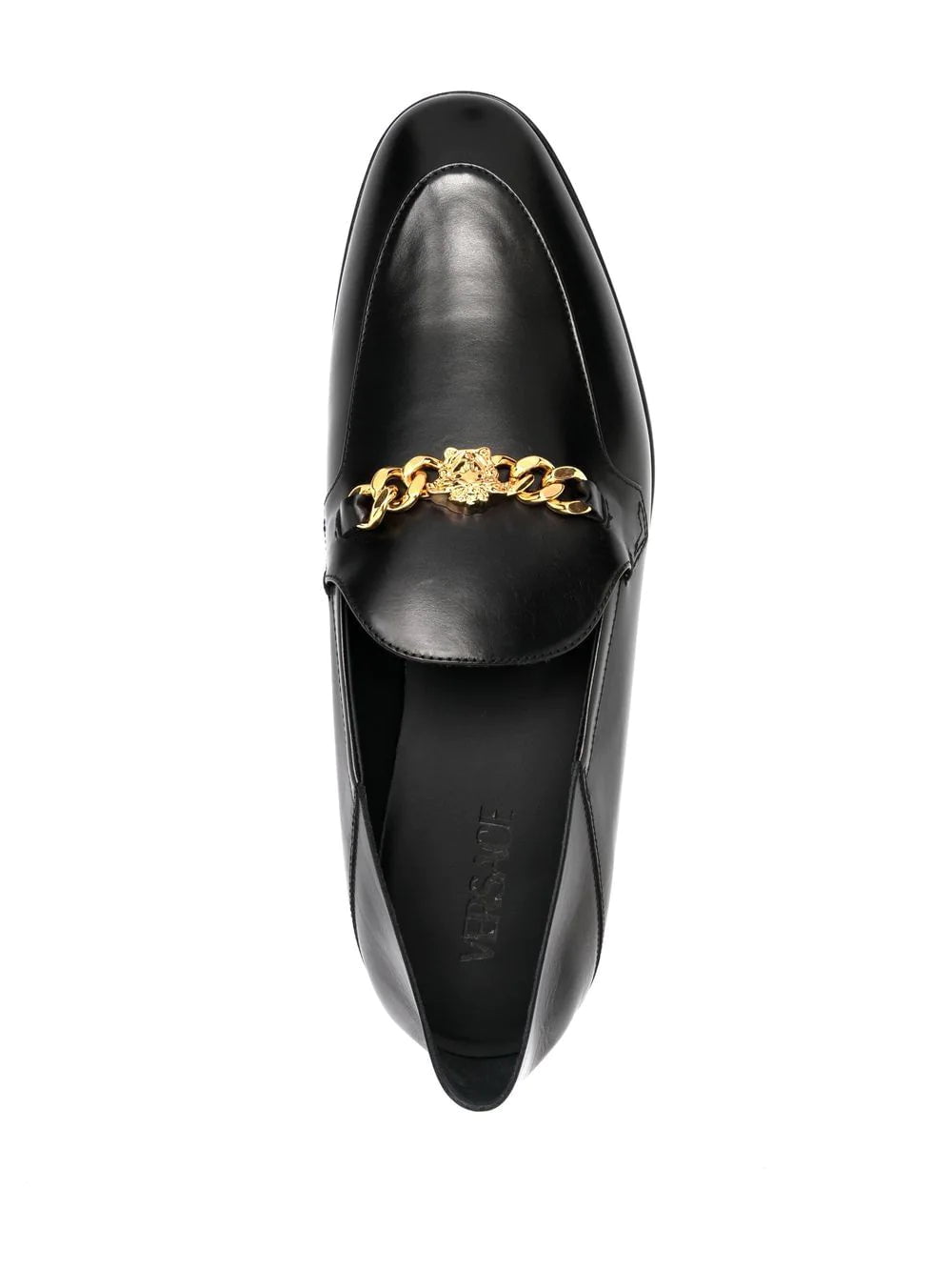 Versace Medusa chain-detail leather loafers - Image 3