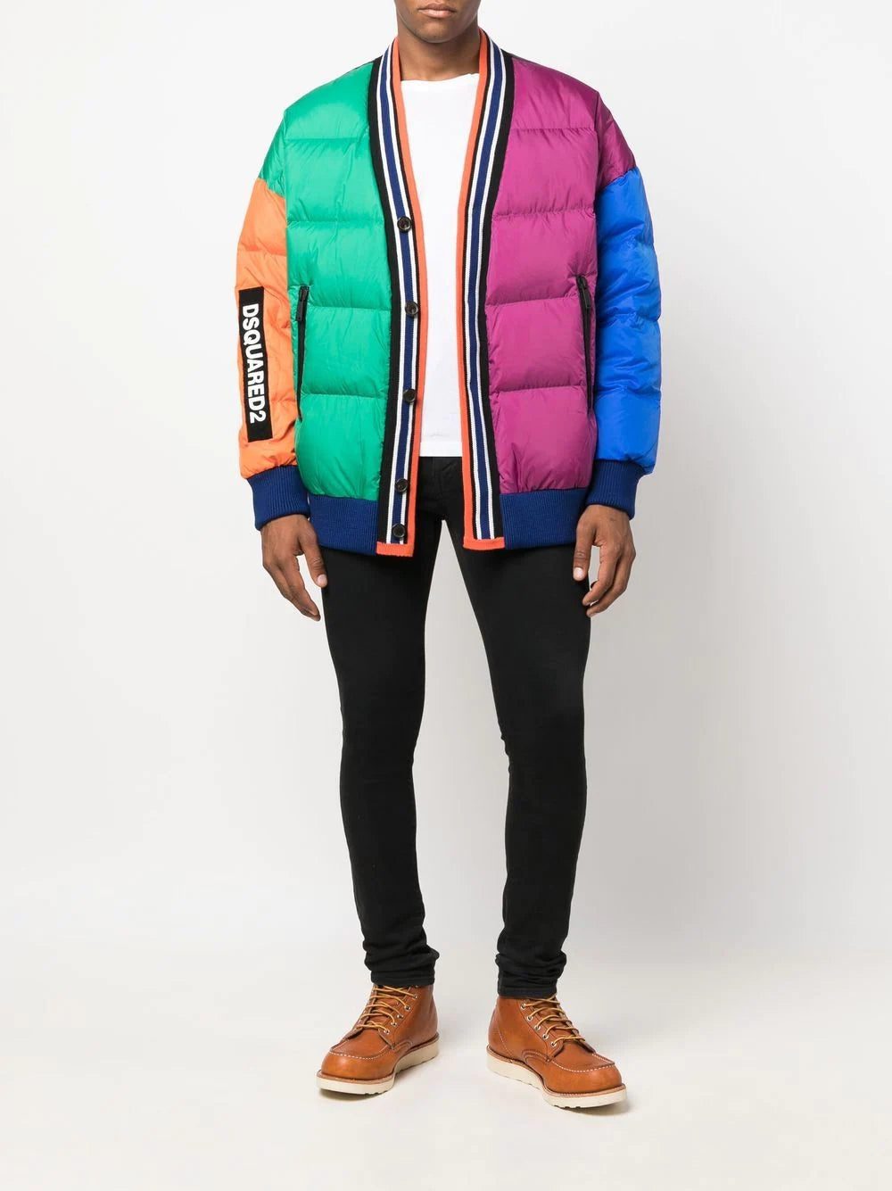 Dsquared2 colour block padded jacket - Image 2