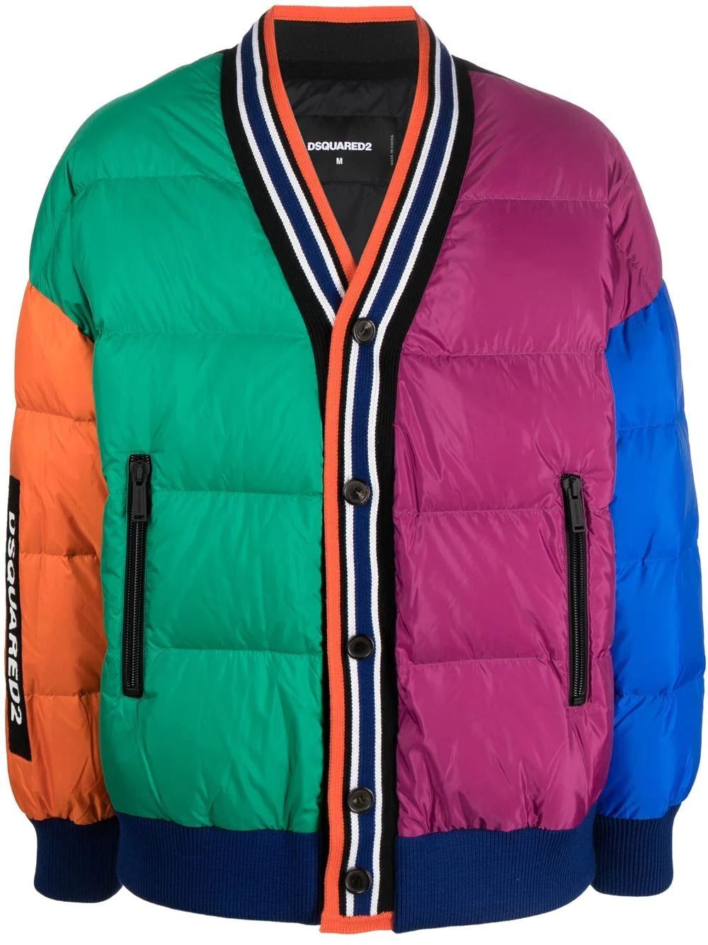 Dsquared2 colour block padded jacket