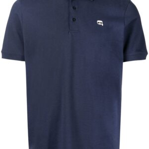 Karl Lagerfeld Ikonik logo-embroidered polo shirt