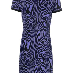 Moschino swirl-pattern knitted minidress