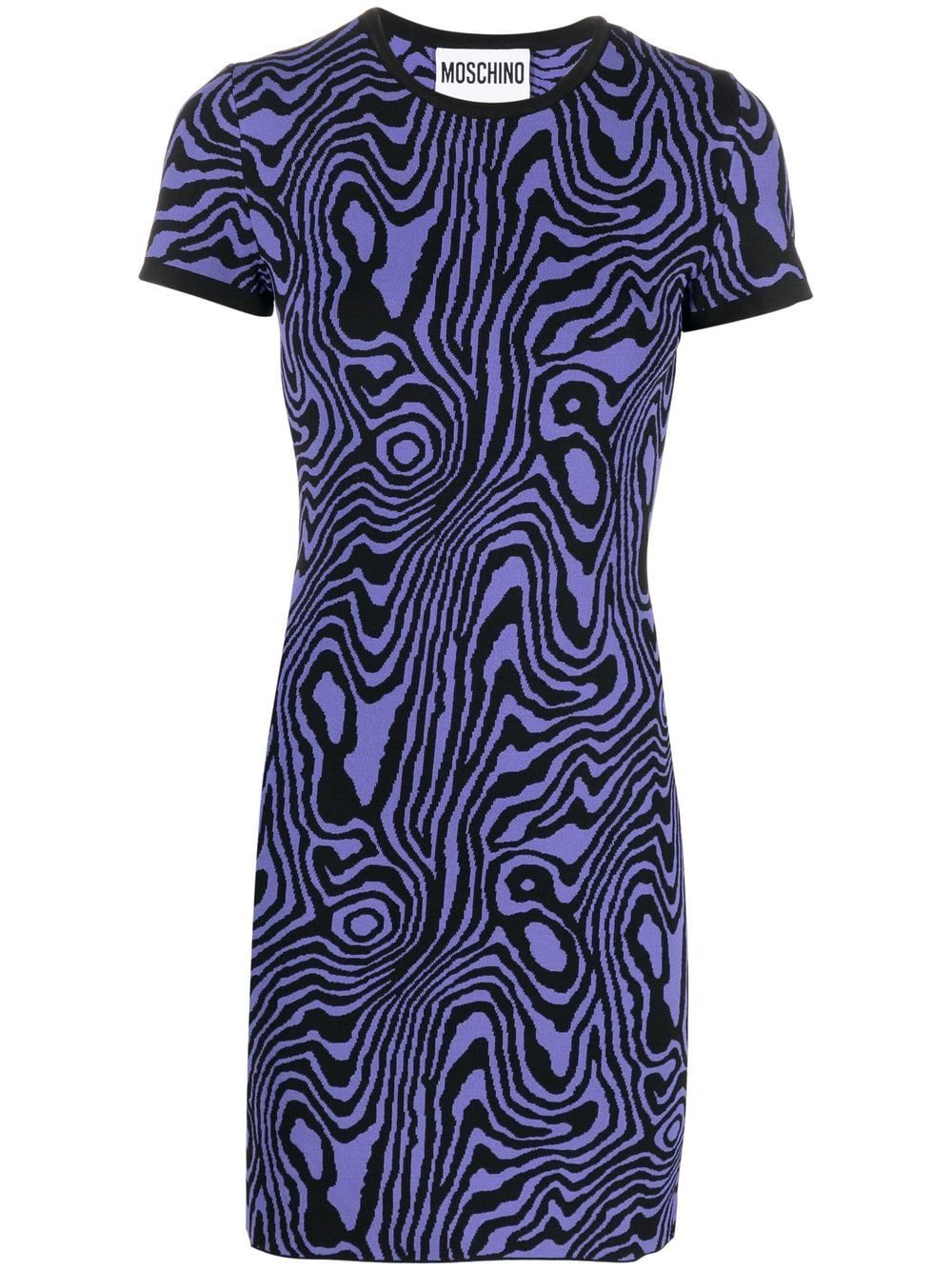Moschino swirl-pattern knitted minidress