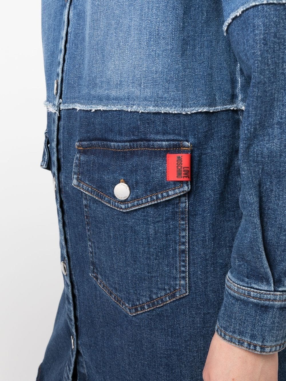 Love Moschino oversized two-tone denim shirt - Image 5
