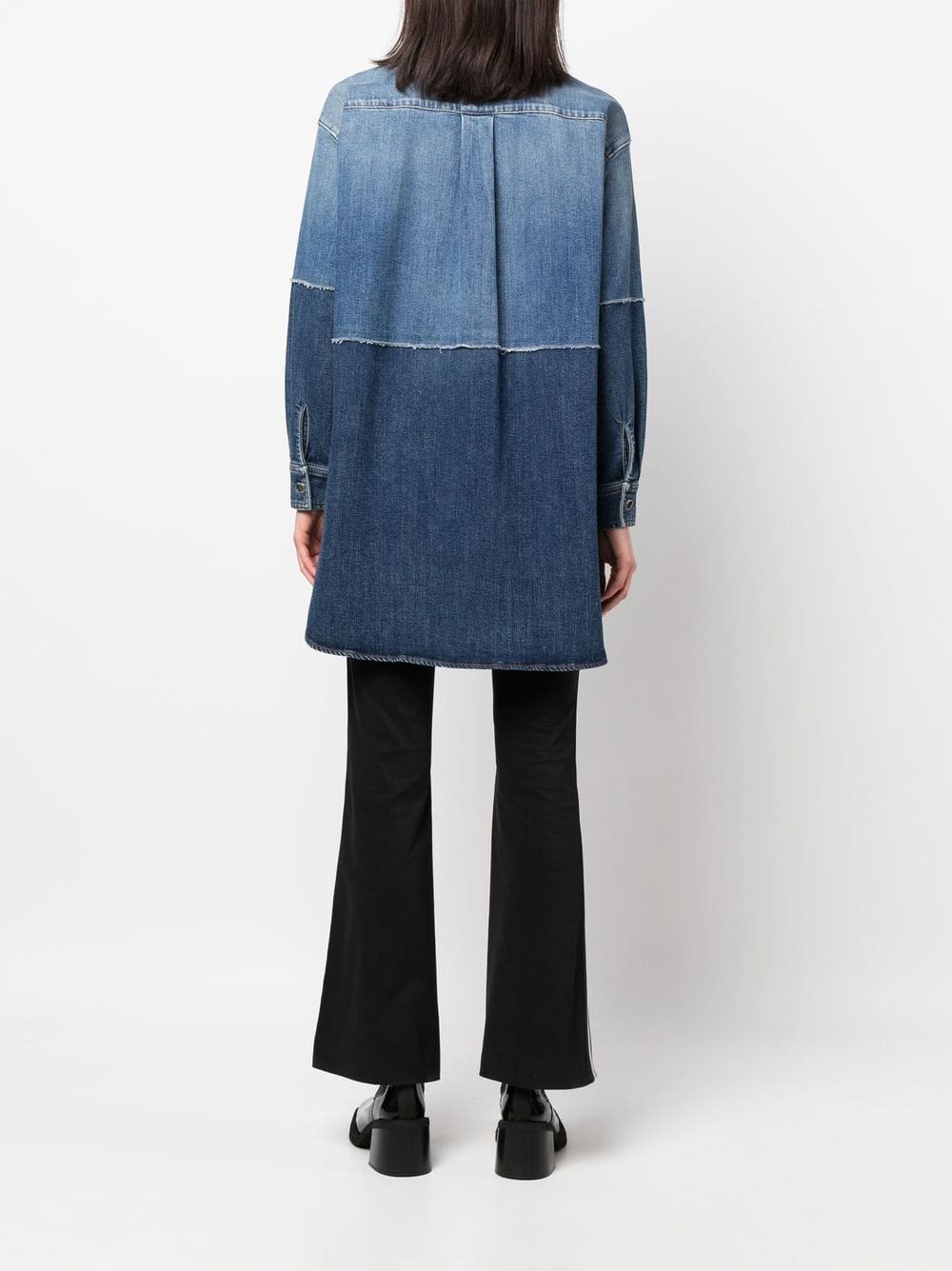 Love Moschino oversized two-tone denim shirt - Image 4