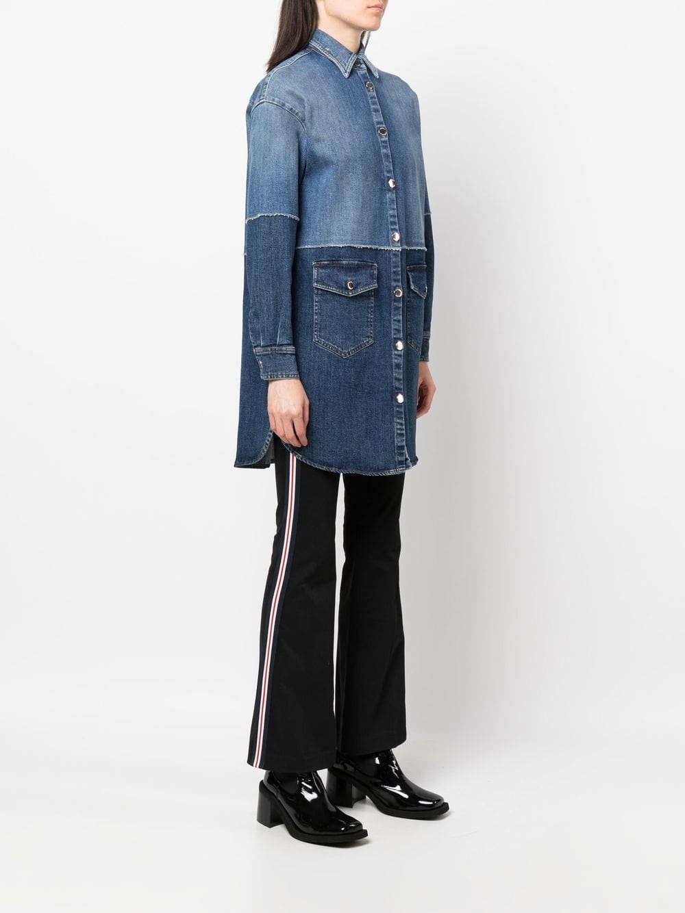 Love Moschino oversized two-tone denim shirt - Image 3