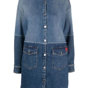 Love Moschino oversized two-tone denim shirt