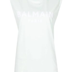 Balmain  logo-print sleeveless T-shirt