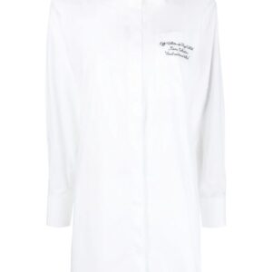 Off-White logo-embroidered shirt dress
