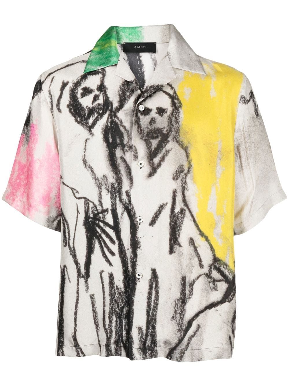 AMIRI sketch-print silk shirt