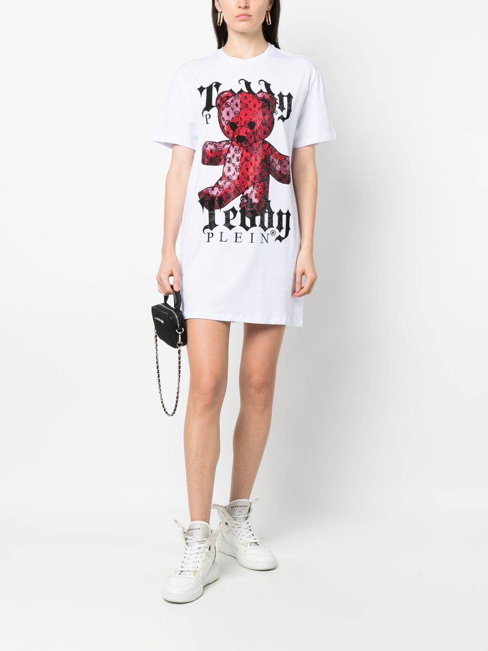 Philipp Plein Teddy Plein crystal-embellished T-shirt dress - Image 7