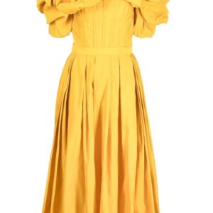 Alexander McQueen ruffle-trim detail neckline dress