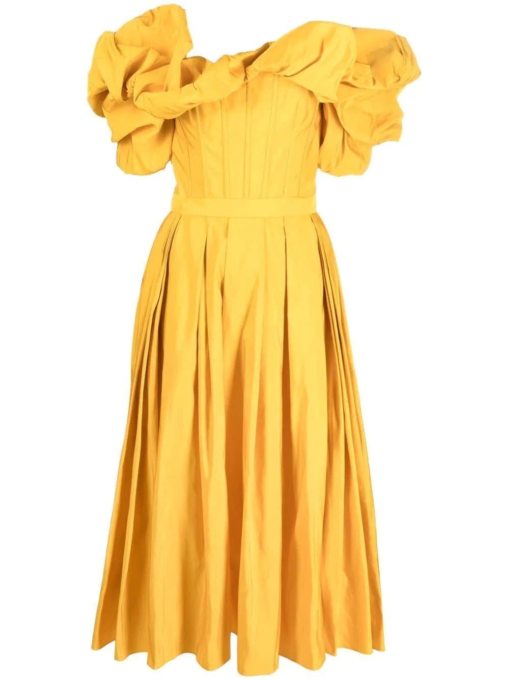 Alexander McQueen ruffle-trim detail neckline dress