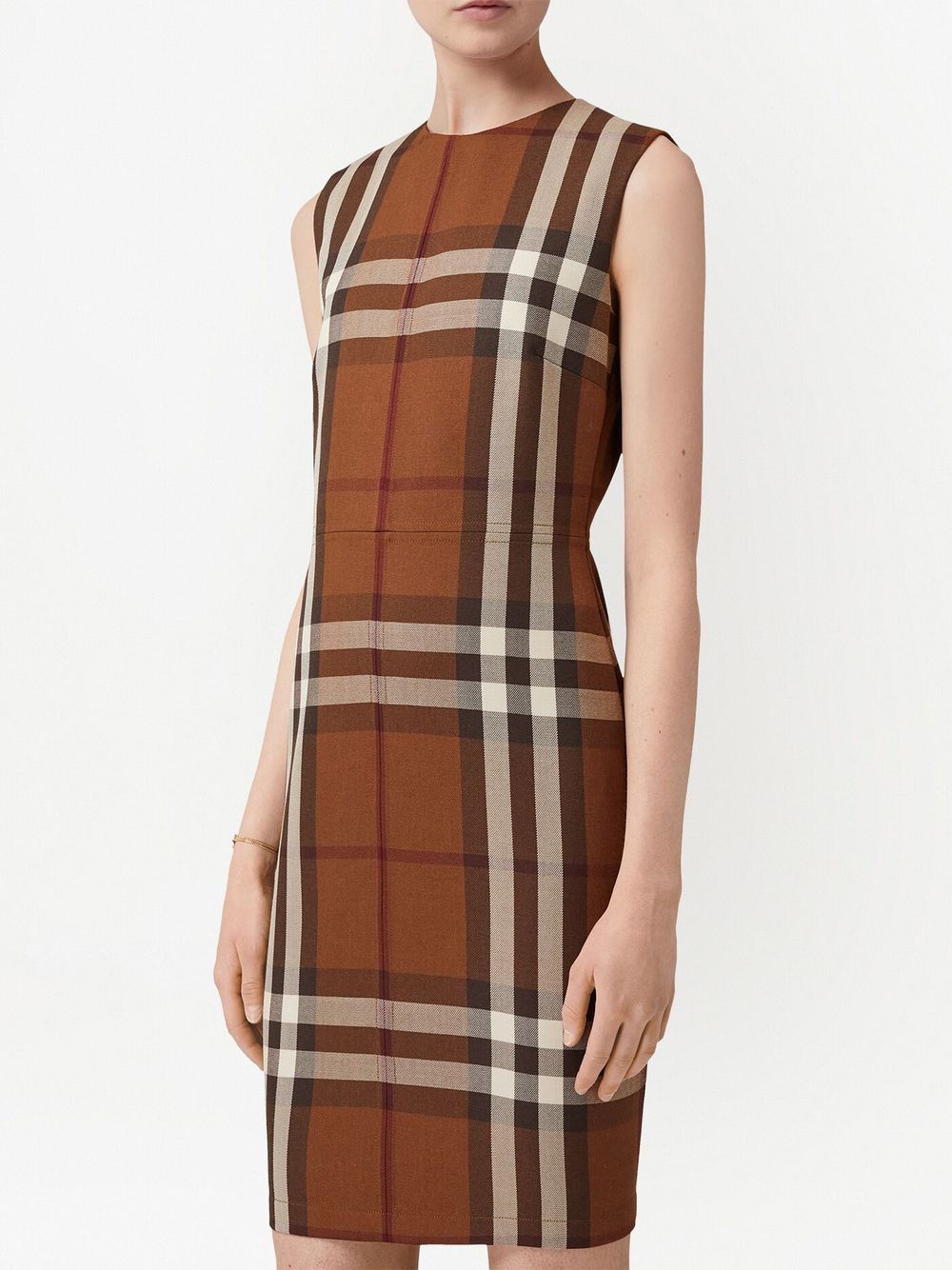 Burberry check-pattern sleeveless dress - Image 3
