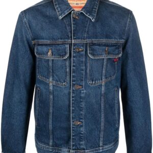 Diesel embroidered-logo denim jacket