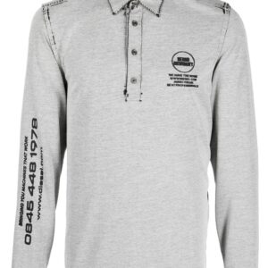 Diesel logo long-sleeved polo shirt