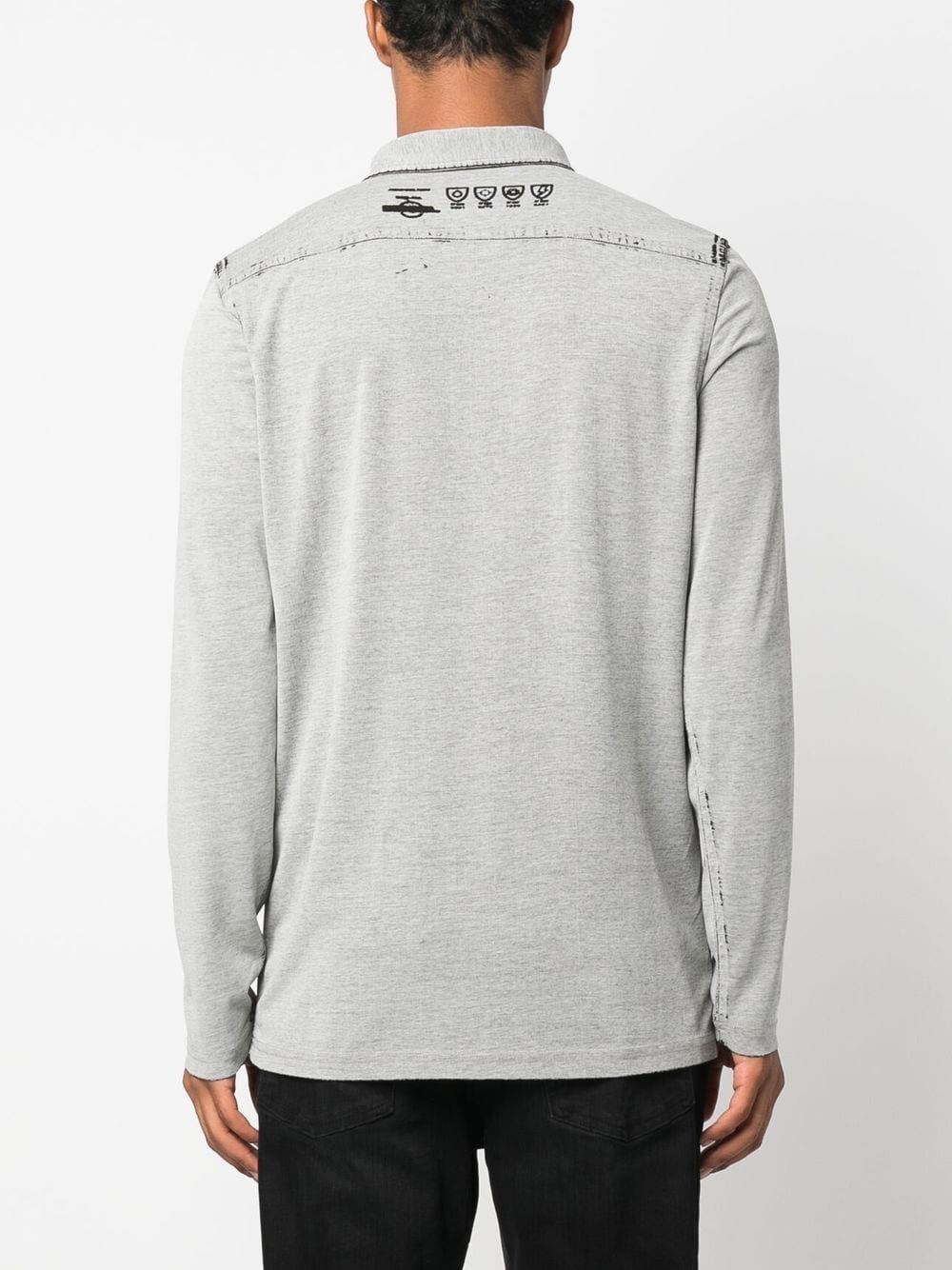 Diesel logo long-sleeved polo shirt - Image 3